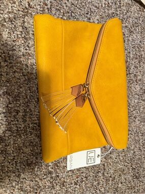 NWT Urban Expressions Yellow Tassel Clutch Bag